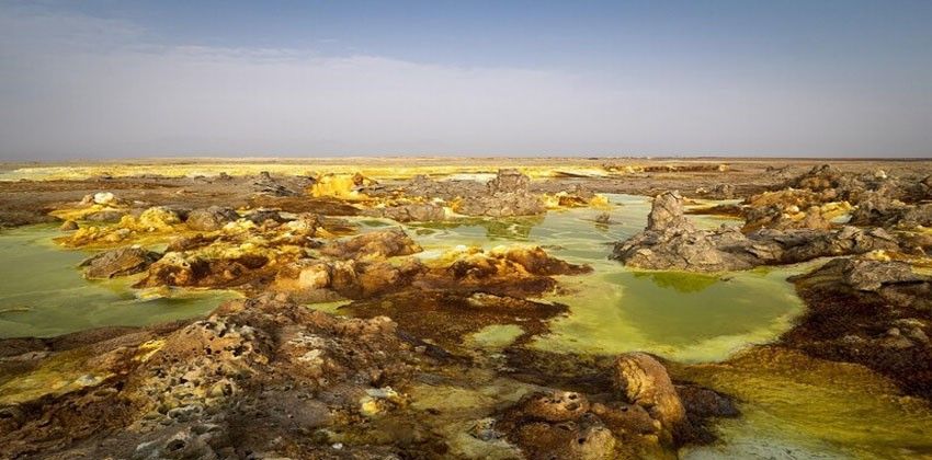 وادي البراكين دالول في إثيوبيا